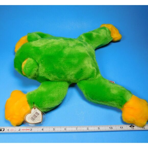 Ty Smoochy Frog Plush Toy Beanie Buddy Vintage 1998 Plushie - Picture 7 of 7
